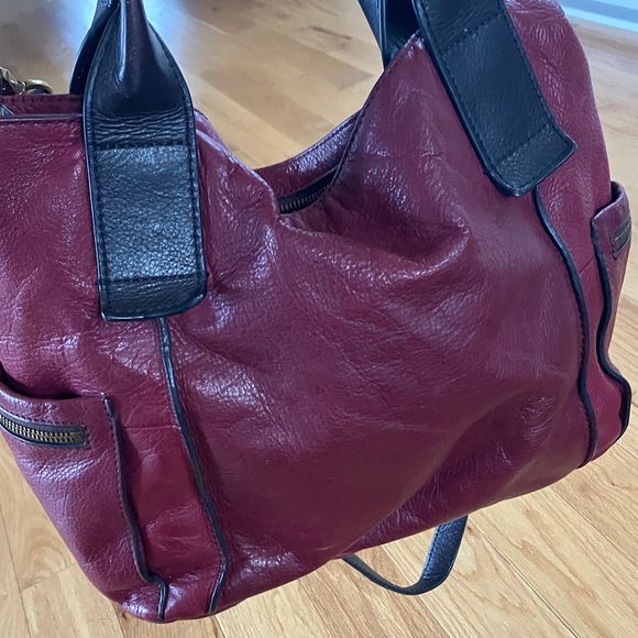 Fossil Burgundy Brown Leather Shoulder Bag - Picture 6 of 7